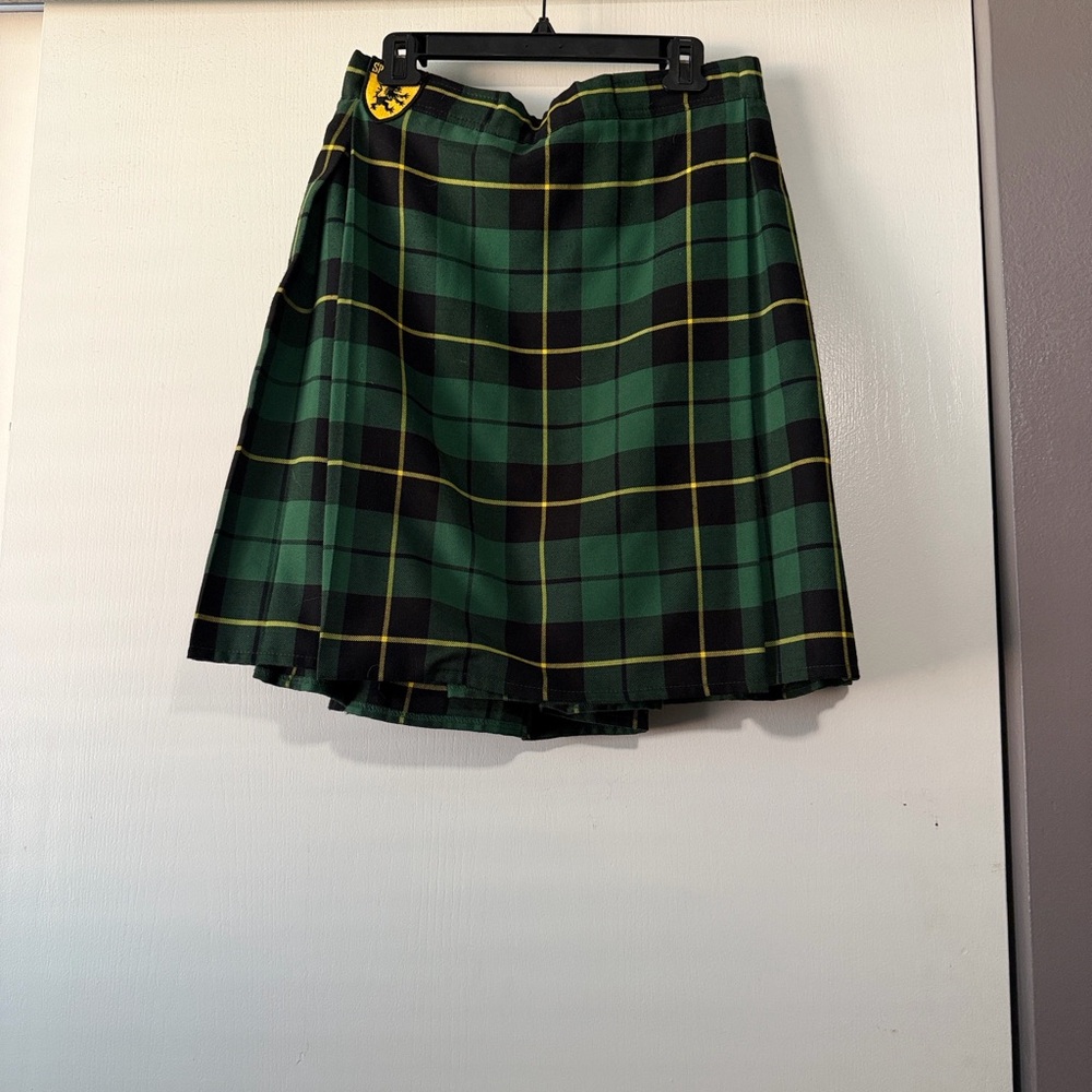 Apt. 9 Green and Black Plaid A-Line Skirt